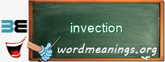 WordMeaning blackboard for invection